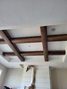 Exposed Wooden Beams Installation