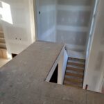 Garage steps landing