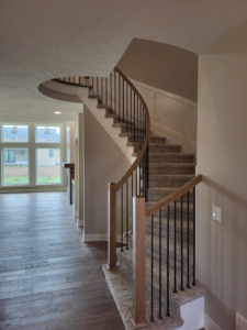 Elegant Curved Staircase Design