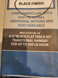 Black Flat Track Door Kit