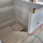 Garage step handrail