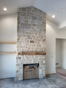 Elegant Stone Fireplace Installation