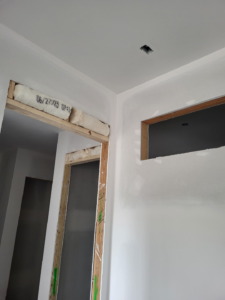 Unfinished Door Frame and Drywall