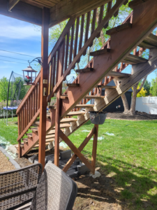 Wooden Deck Stairs Construction