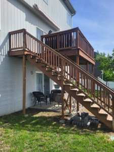 Outdoor Deck and Stairs Construction