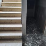 Garage steps landing